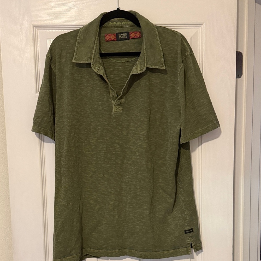 Scotch & Soda Olive Polo Shirt
